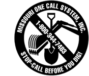 Black and white Missouri one call log containing phone number